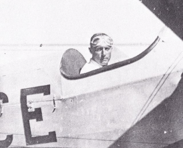 Ernst Rappaport, the first leading Jewish instructor on gliders in the Holy Land and a pilot trainer with Aviron, in the cockpit of Aviron's RWD 8, SP-BCE (later registered as VQ-PAG), about 1937. (Israel Air Force archives)
